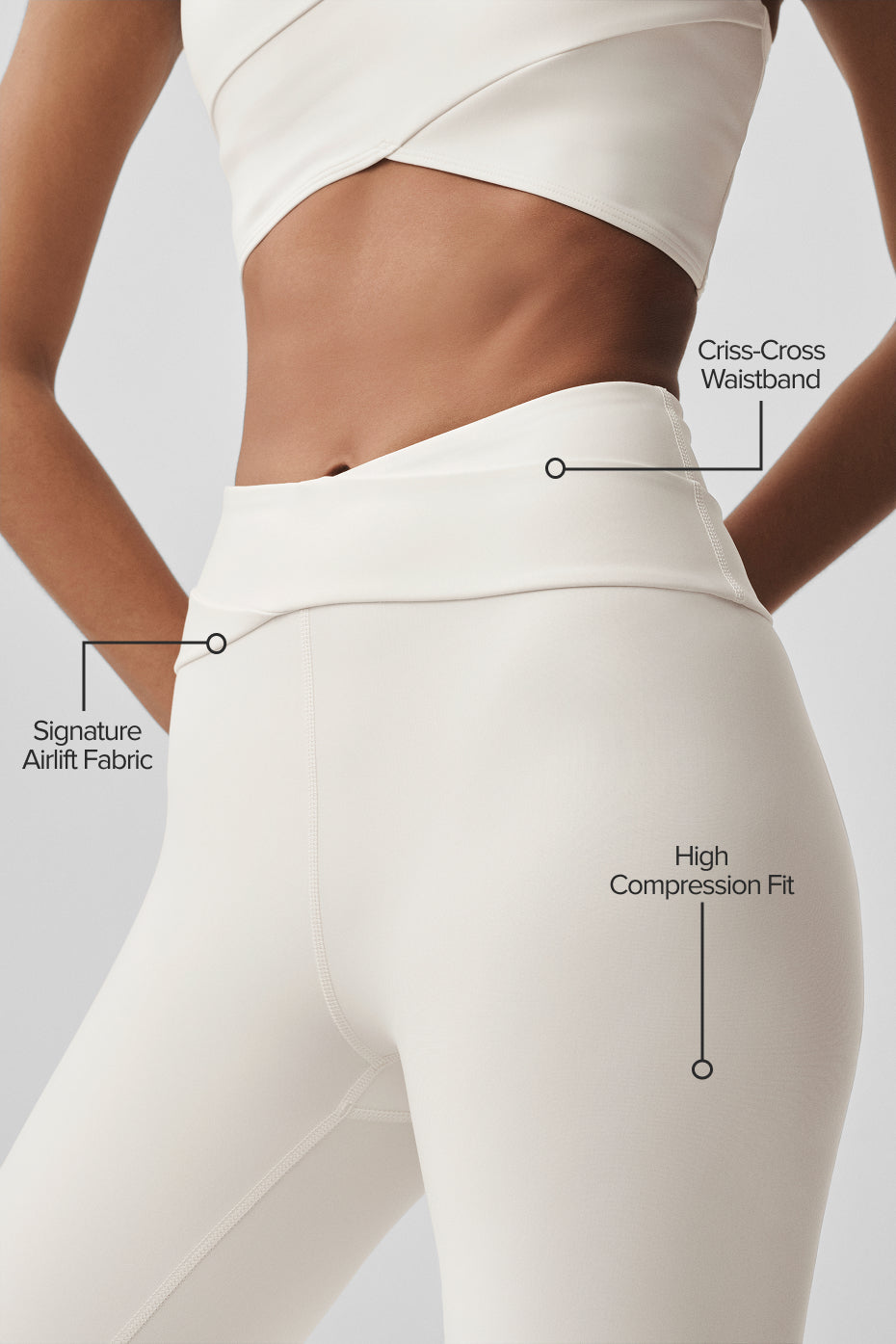 Airlift High-Waist 7/8 Horizon Legging - Ivory image 2