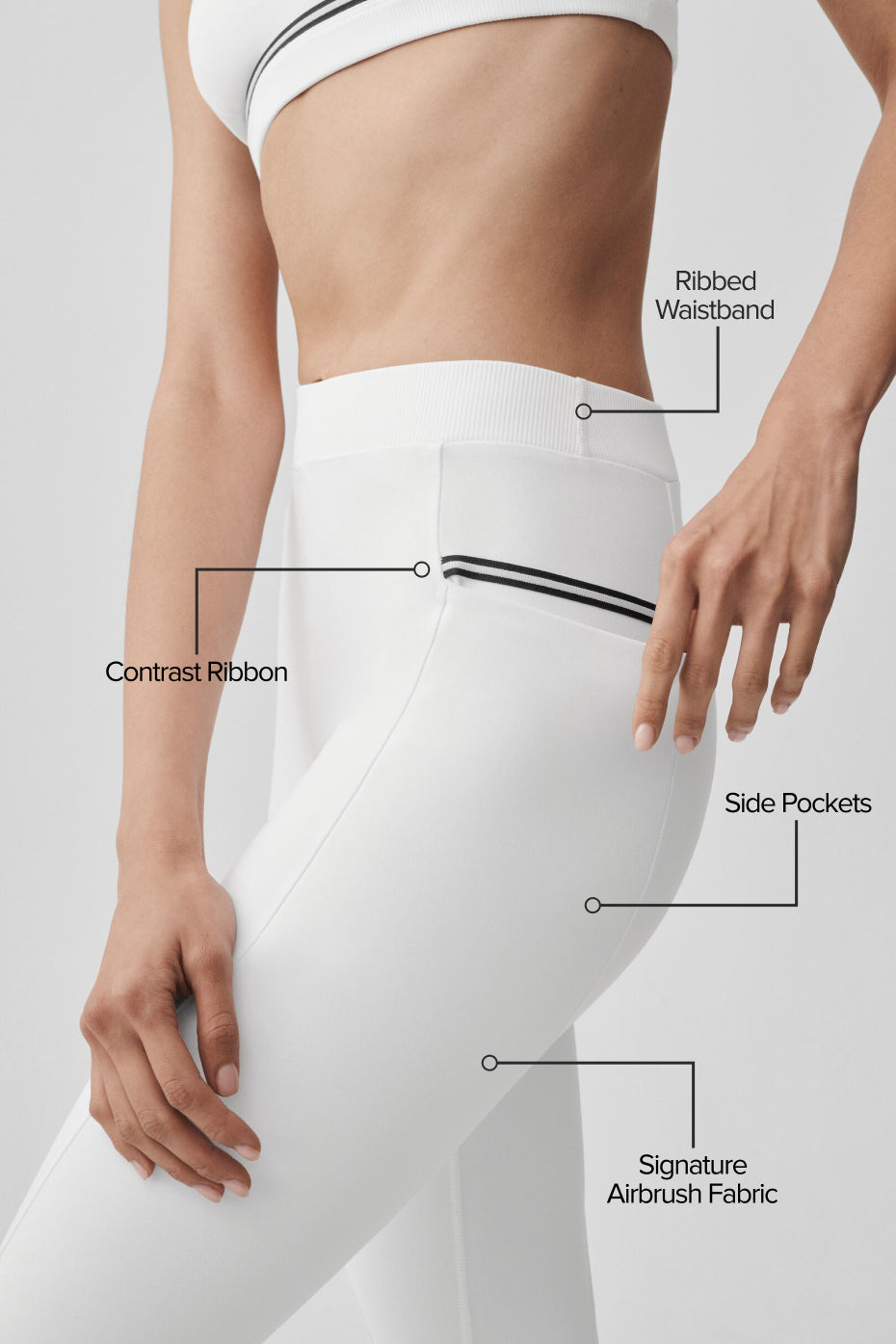 Airbrush High-Waist Fast Track Legging - White/Black image 2