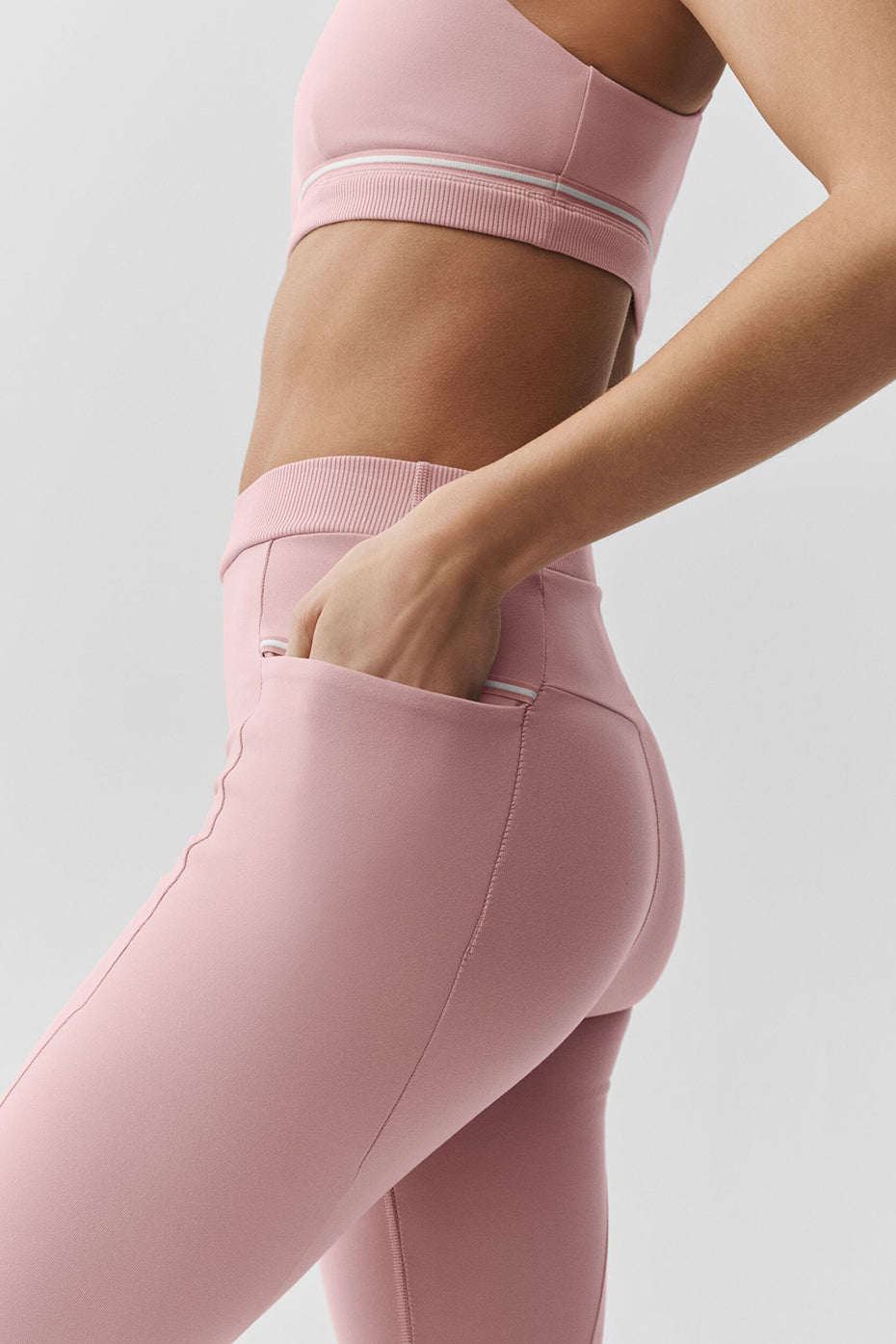 Airbrush High-Waist Fast Track Legging - Vintage Pink/White image 2
