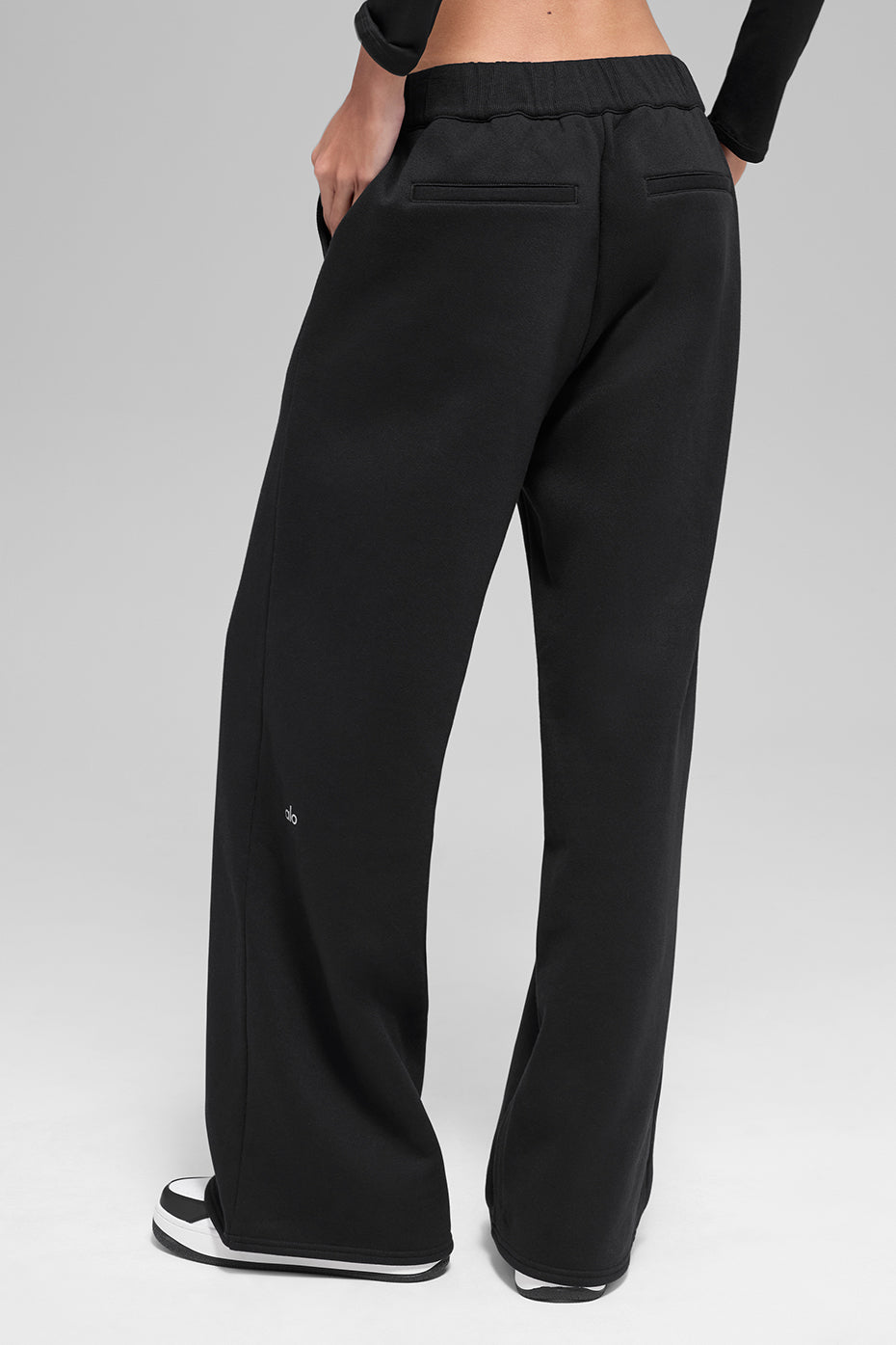 High-Waist Sweatpant Trouser - Black image 3