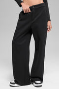 High-Waist Sweatpant Trouser - Black image 1
