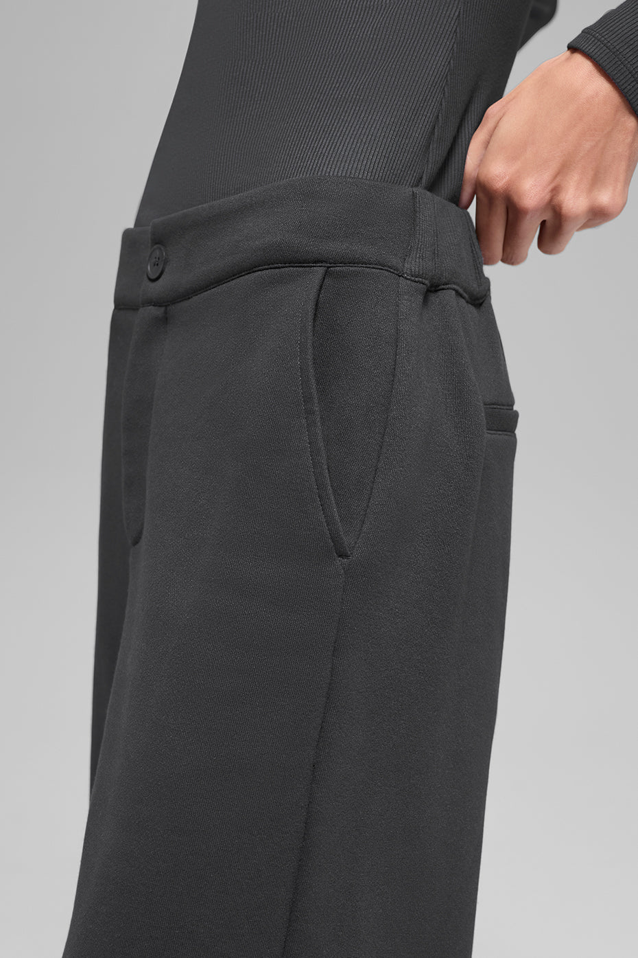 High-Waist Sweatpant Trouser - Anthracite image 3