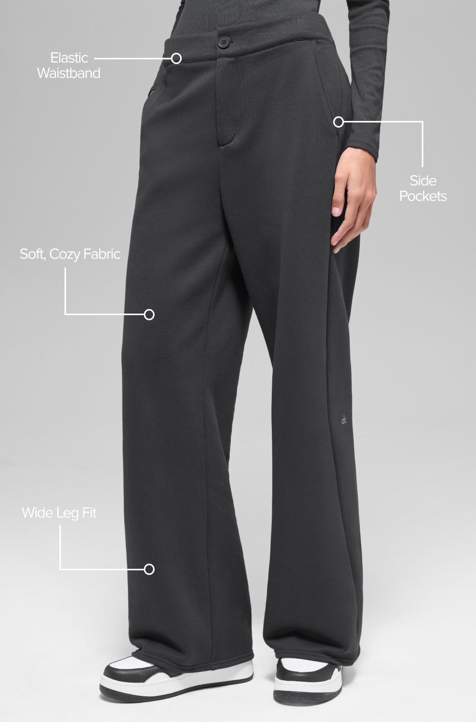 High-Waist Sweatpant Trouser - Anthracite image 2