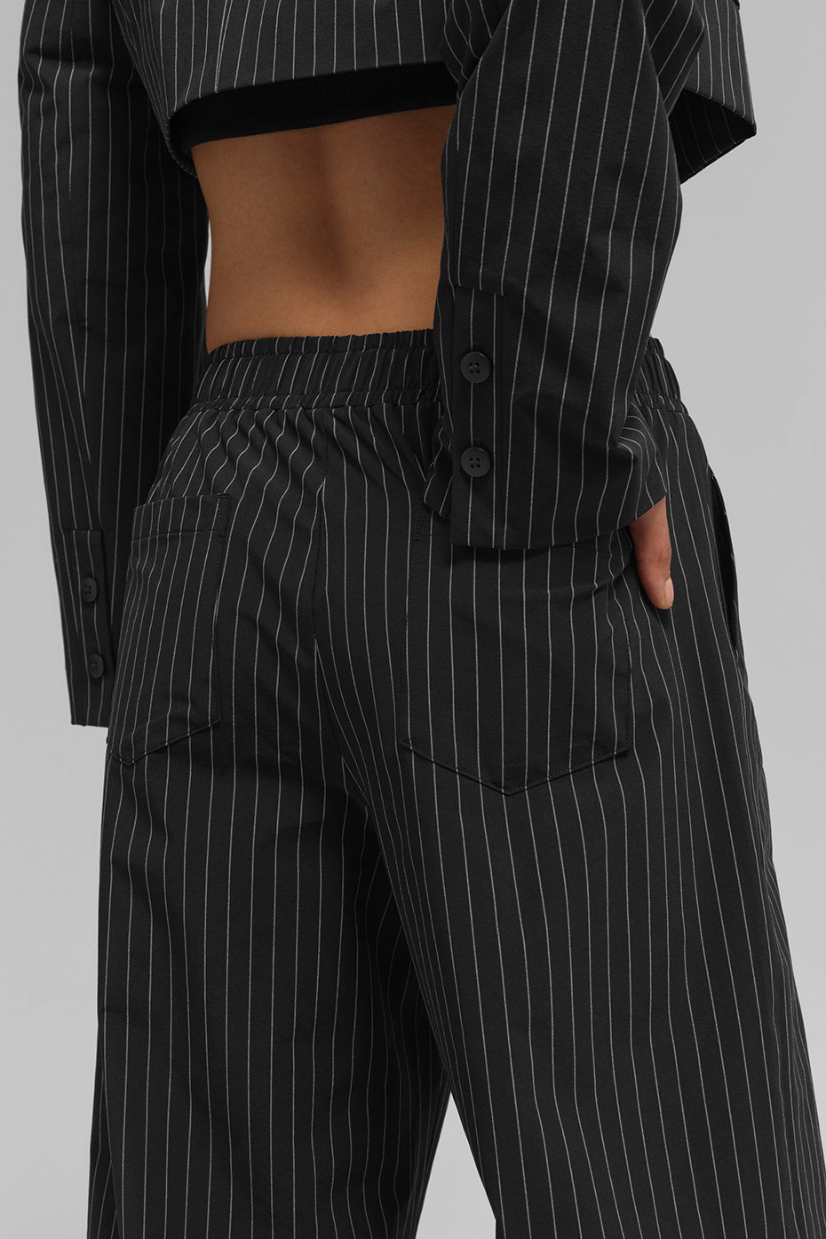 Pinstripe Daylight Boxer Pant (Long) - Black/Titanium image 4