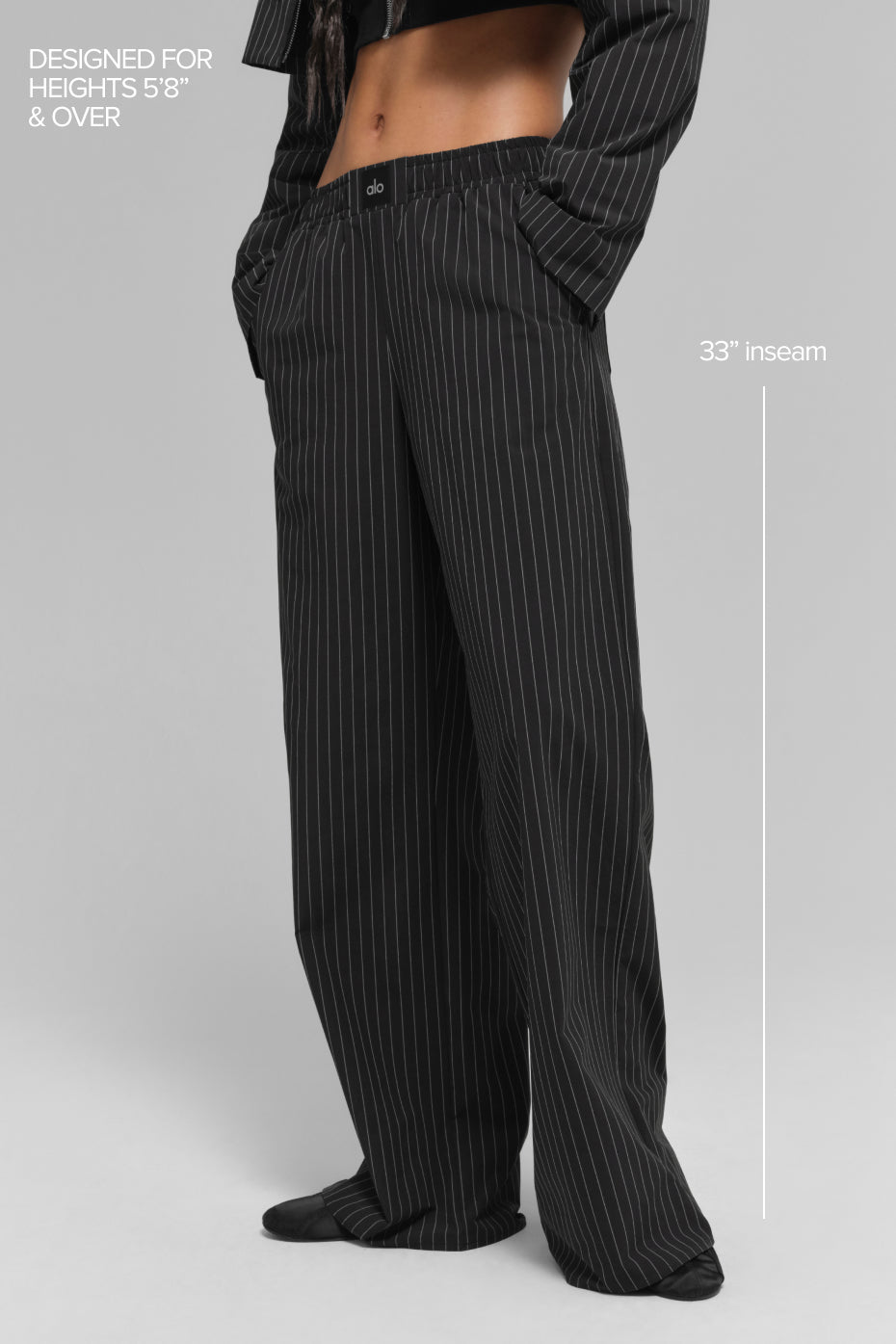 Pinstripe Daylight Boxer Pant (Long) - Black/Titanium image 2