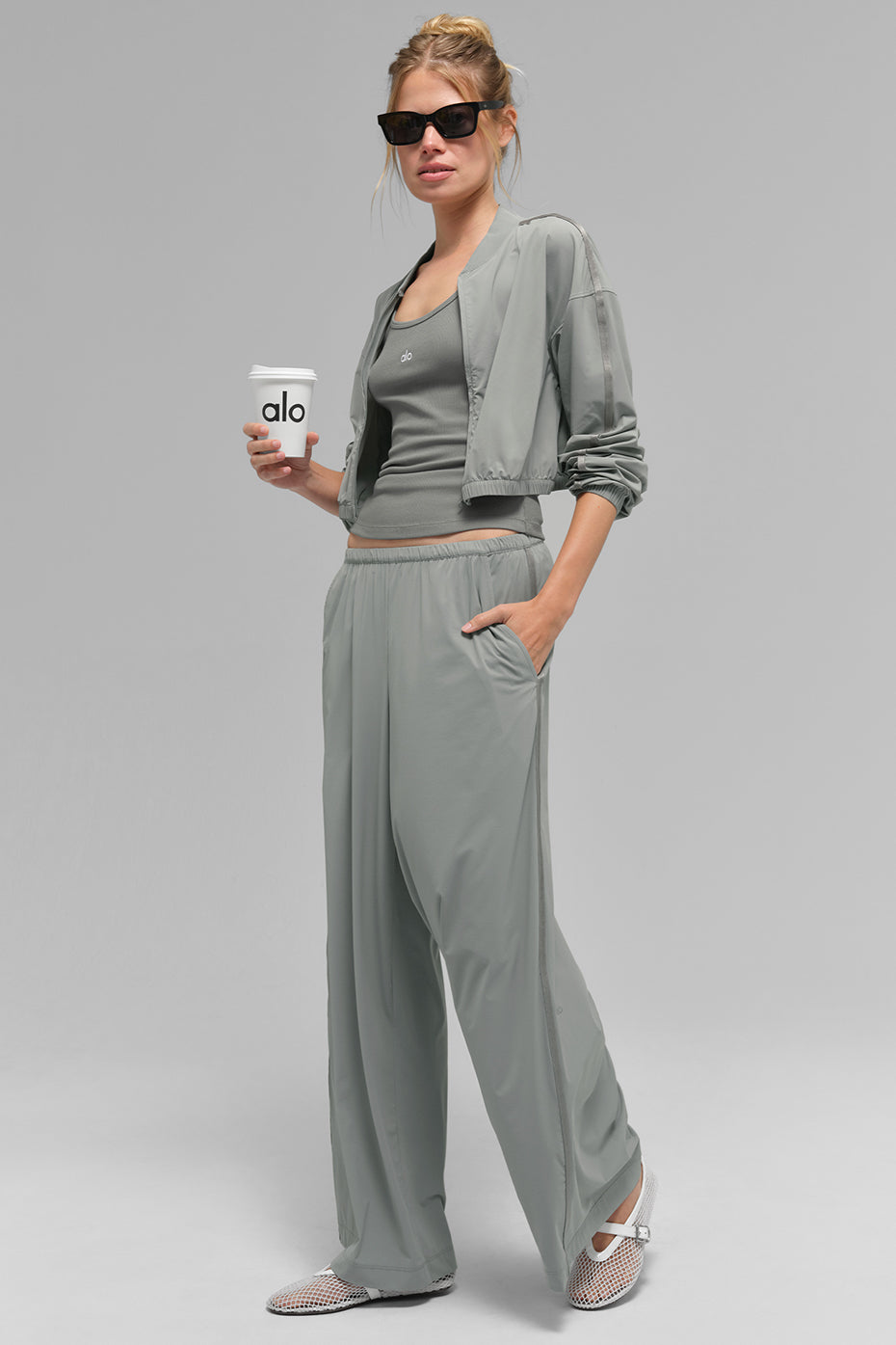 Breezy Wide Leg Pant (Regular) - Lunar Grey image 5
