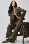Mid-Rise Cosmopolitan Snap Pant - Olive Tree image 1