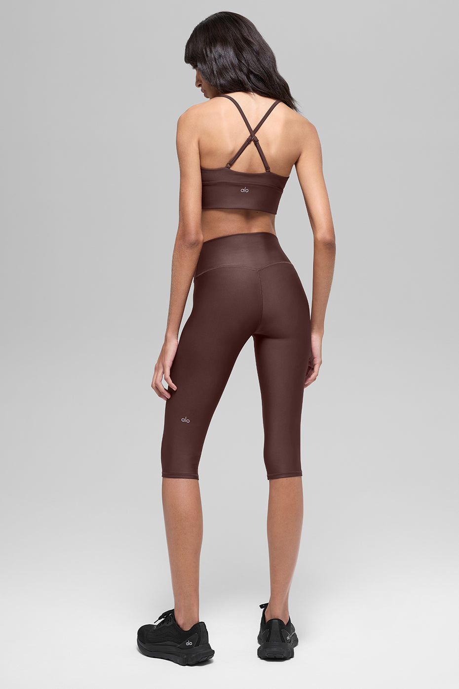 16'' High-Waist Airlift Capri - Brownstone image 4