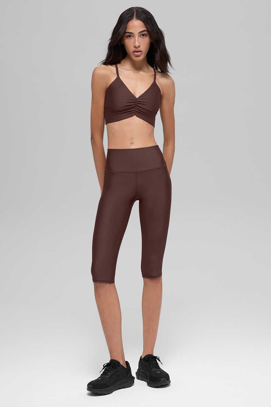 16'' High-Waist Airlift Capri - Brownstone image 6