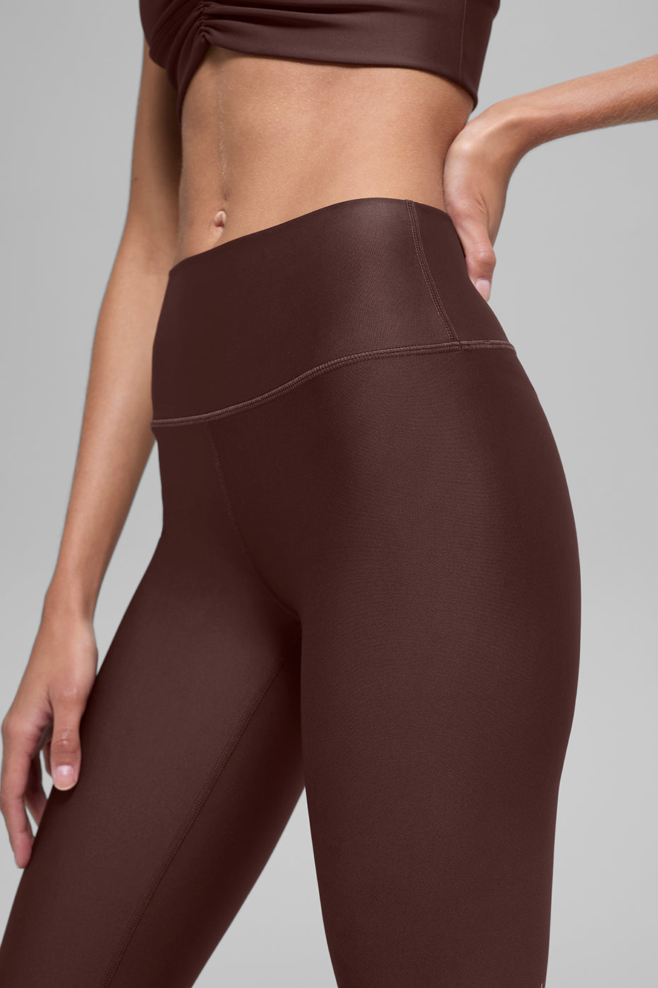 16'' High-Waist Airlift Capri - Brownstone image 2