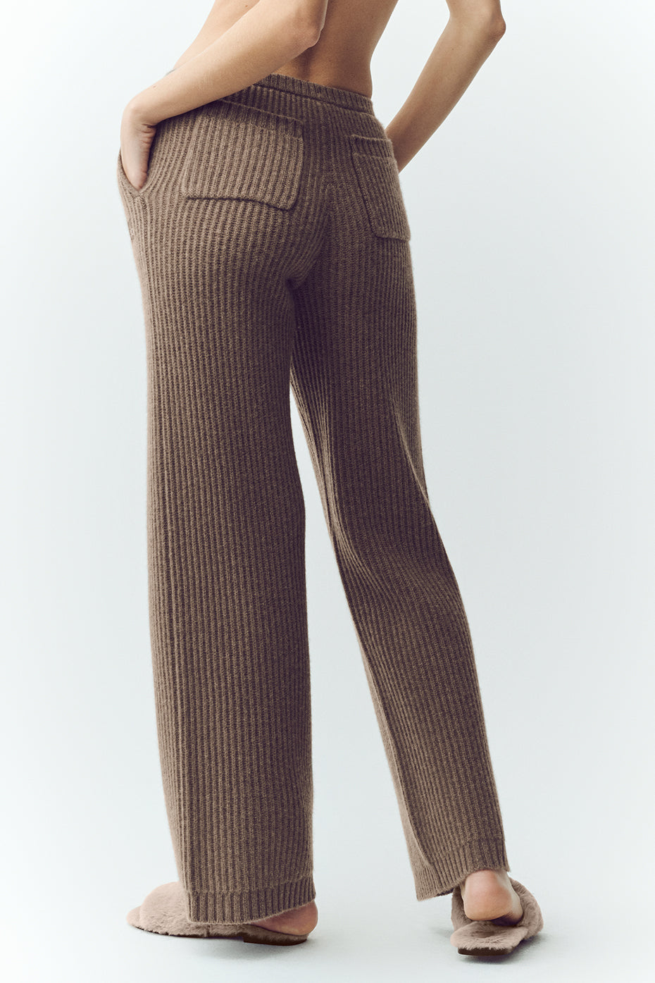 Cashmere High-Waist Northstar Straight Leg Pant - Alpine Cocoa Heather image 3