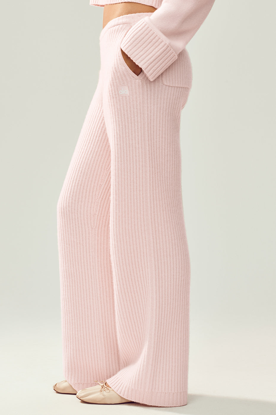 Cashmere High-Waist Northstar Straight Leg Pant - Frosted Pink image 3