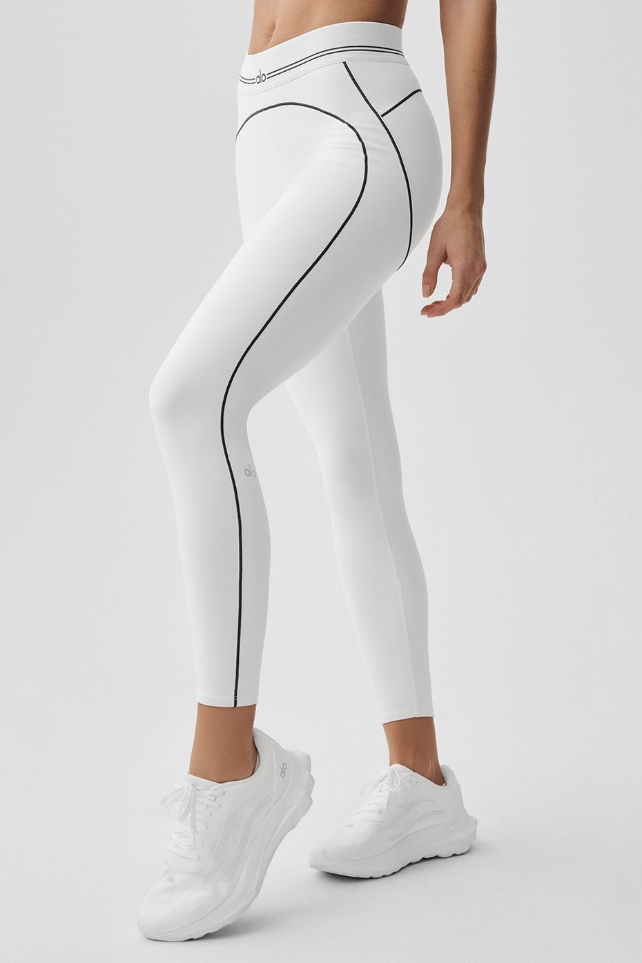 Airbrush High-Waist 7/8 Heart Throb Legging - White/Black image 4