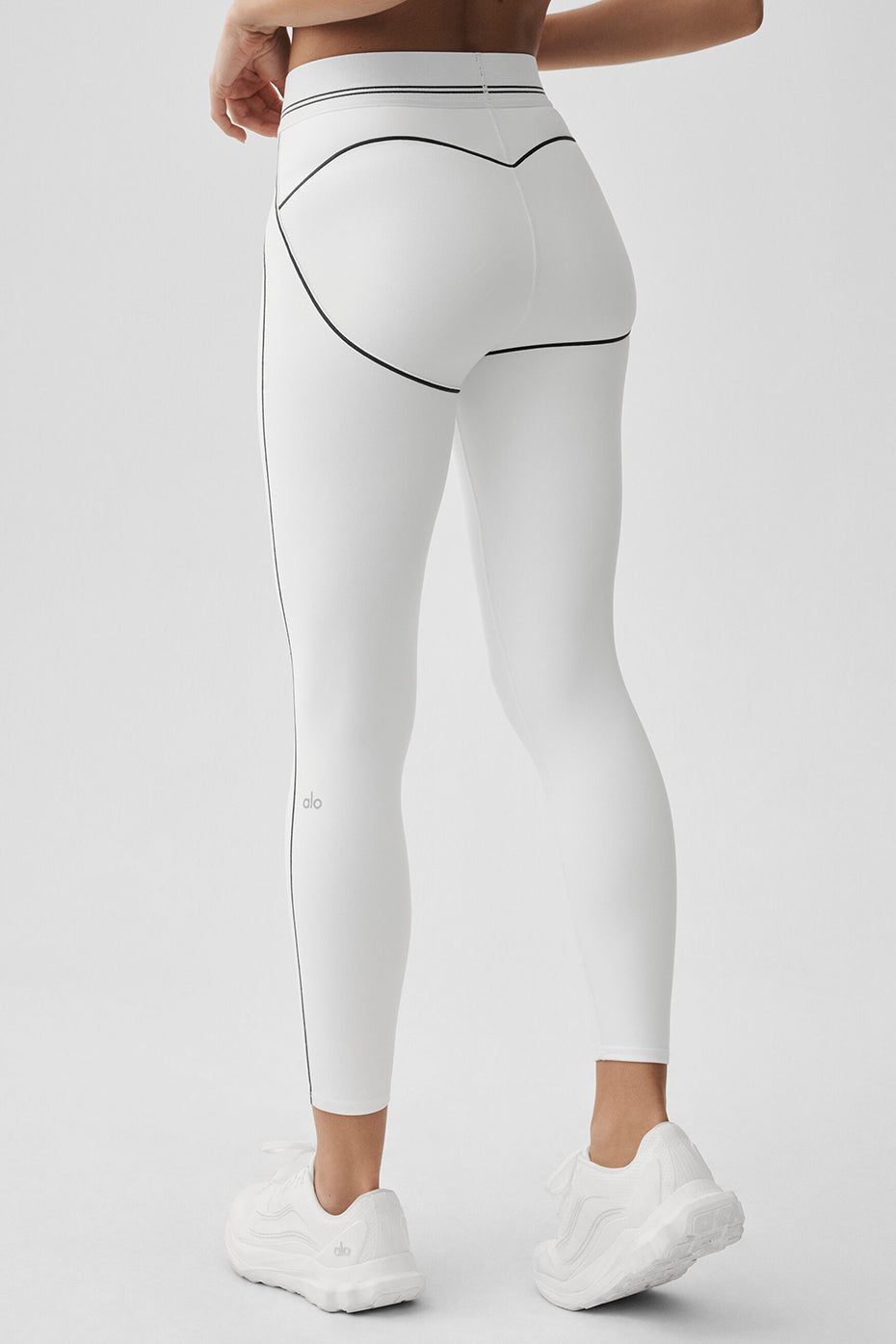 Airbrush High-Waist 7/8 Heart Throb Legging - White/Black image 3