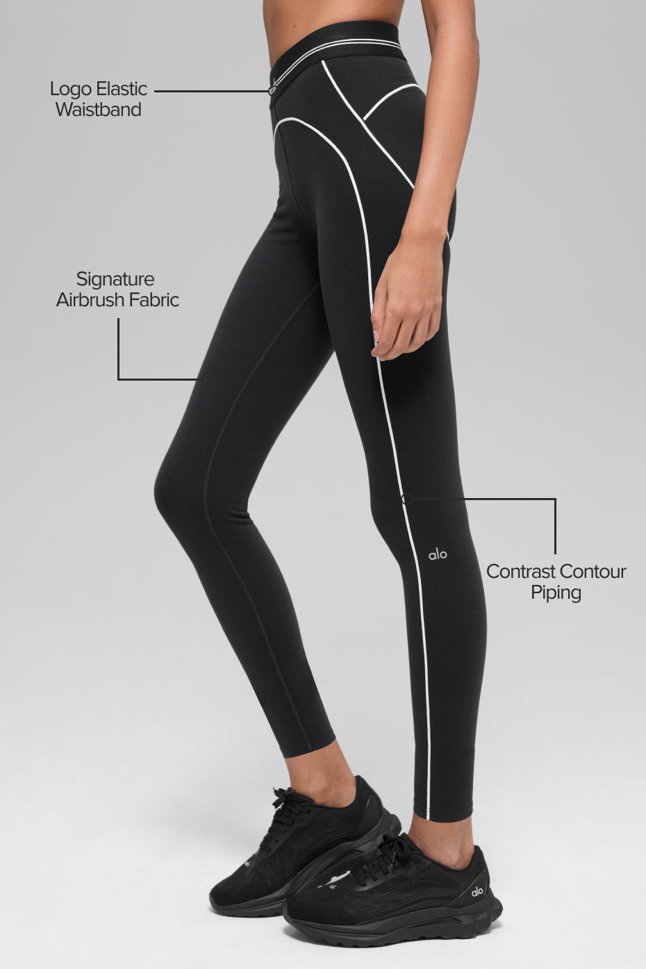 Airbrush High-Waist 7/8 Heart Throb Legging - Black/White image 2