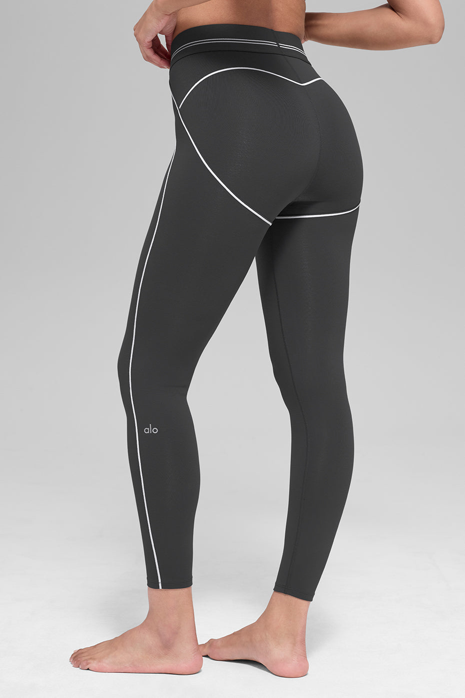 Airbrush High-Waist 7/8 Heart Throb Legging - Anthracite/White image 3