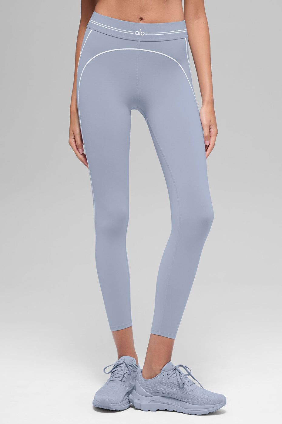 Airbrush High-Waist 7/8 Heart Throb Legging - Winter Frost/White image 3