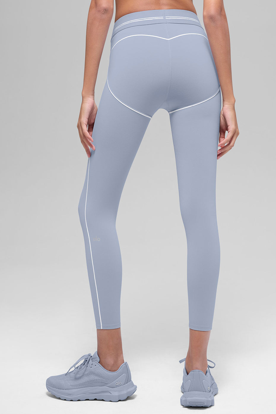 Airbrush High-Waist 7/8 Heart Throb Legging - Winter Frost/White image 2