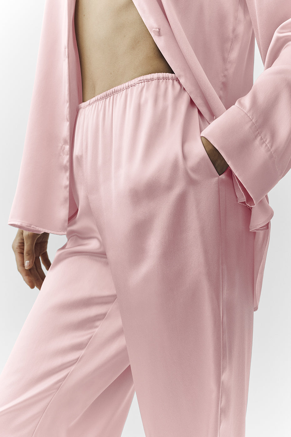 Silk Luminous Pant (Regular) - Pink Champagne image 3