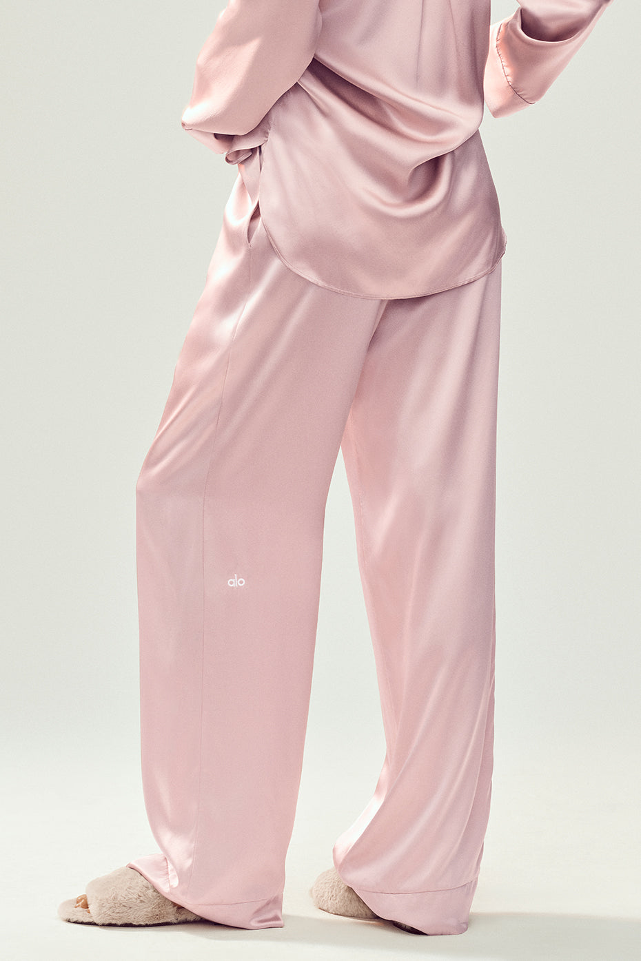 Silk Luminous Pant (Long) - Pink Champagne image 2