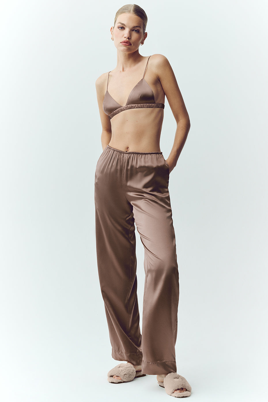 Silk Luminous Pant (Regular) - Alpine Cocoa image 1