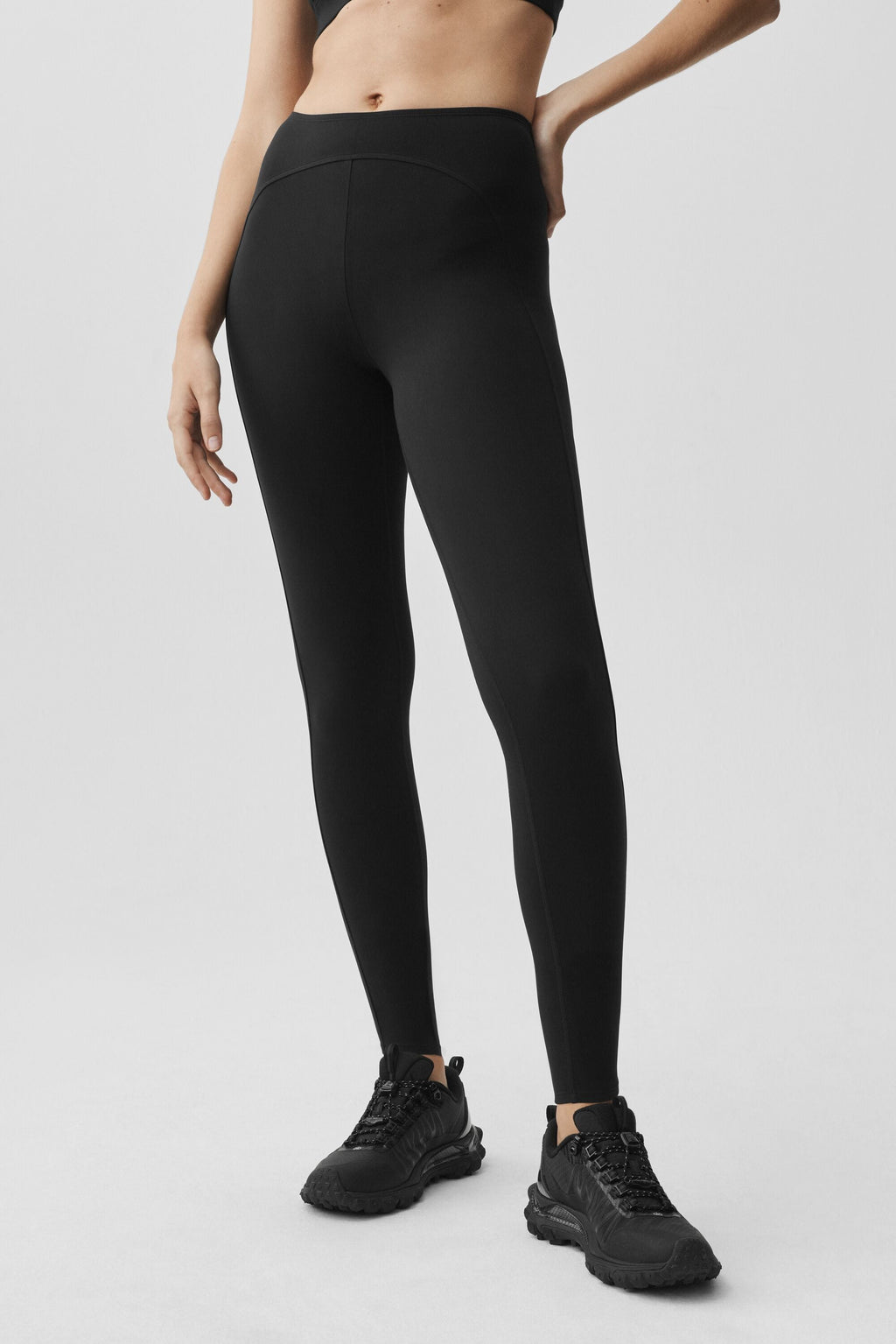 ALO Softsculpt High-Waist 7/8 Superset Legging - Black image 2