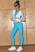 ALO Softsculpt High-Waist 7/8 Superset Legging - Azure Blue image 1