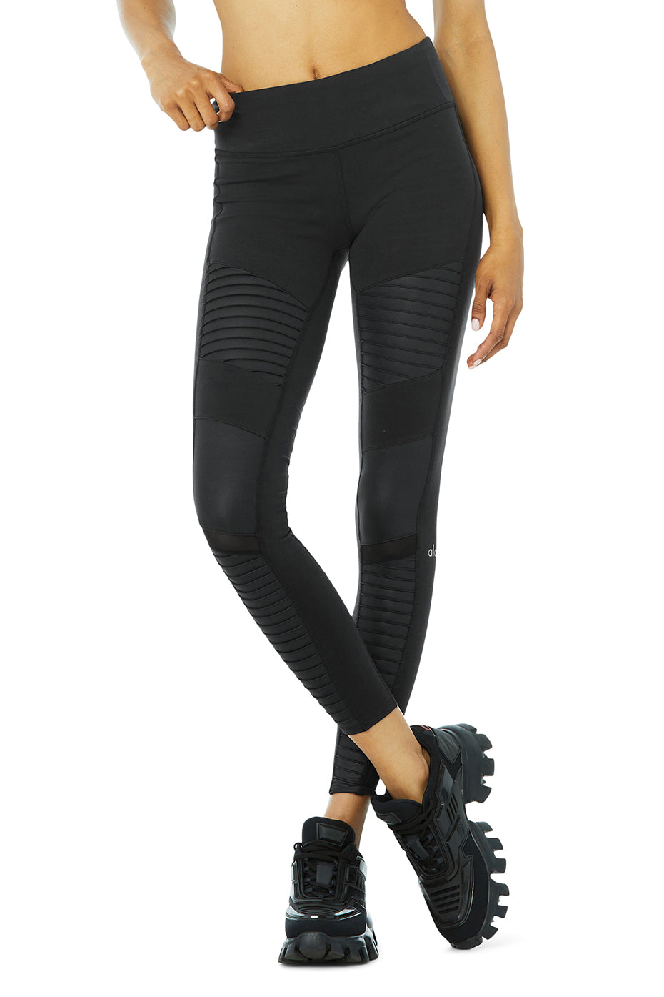 Moto Legging - Black/Black Glossy image 1