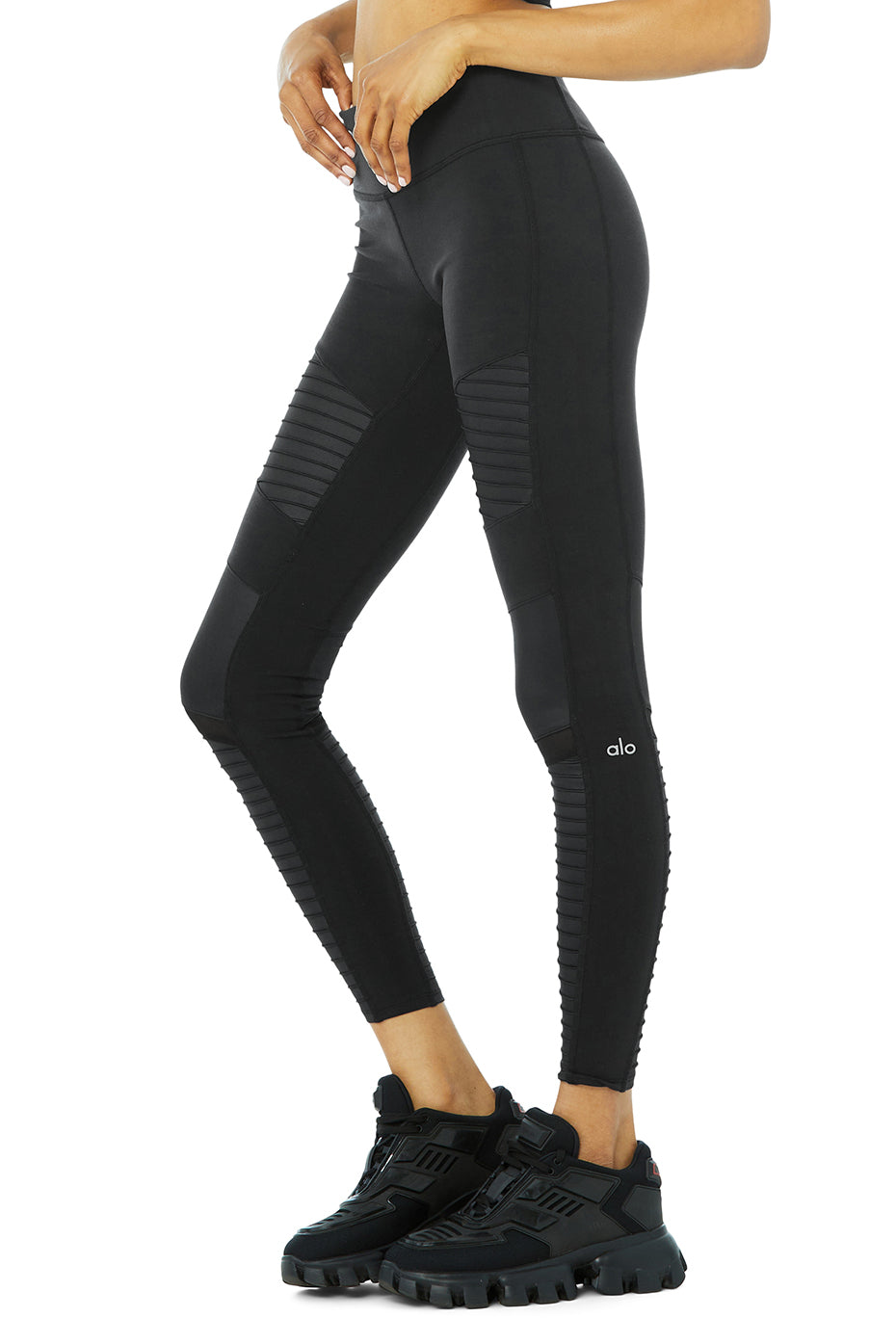 Moto Legging - Black/Black Glossy image 3