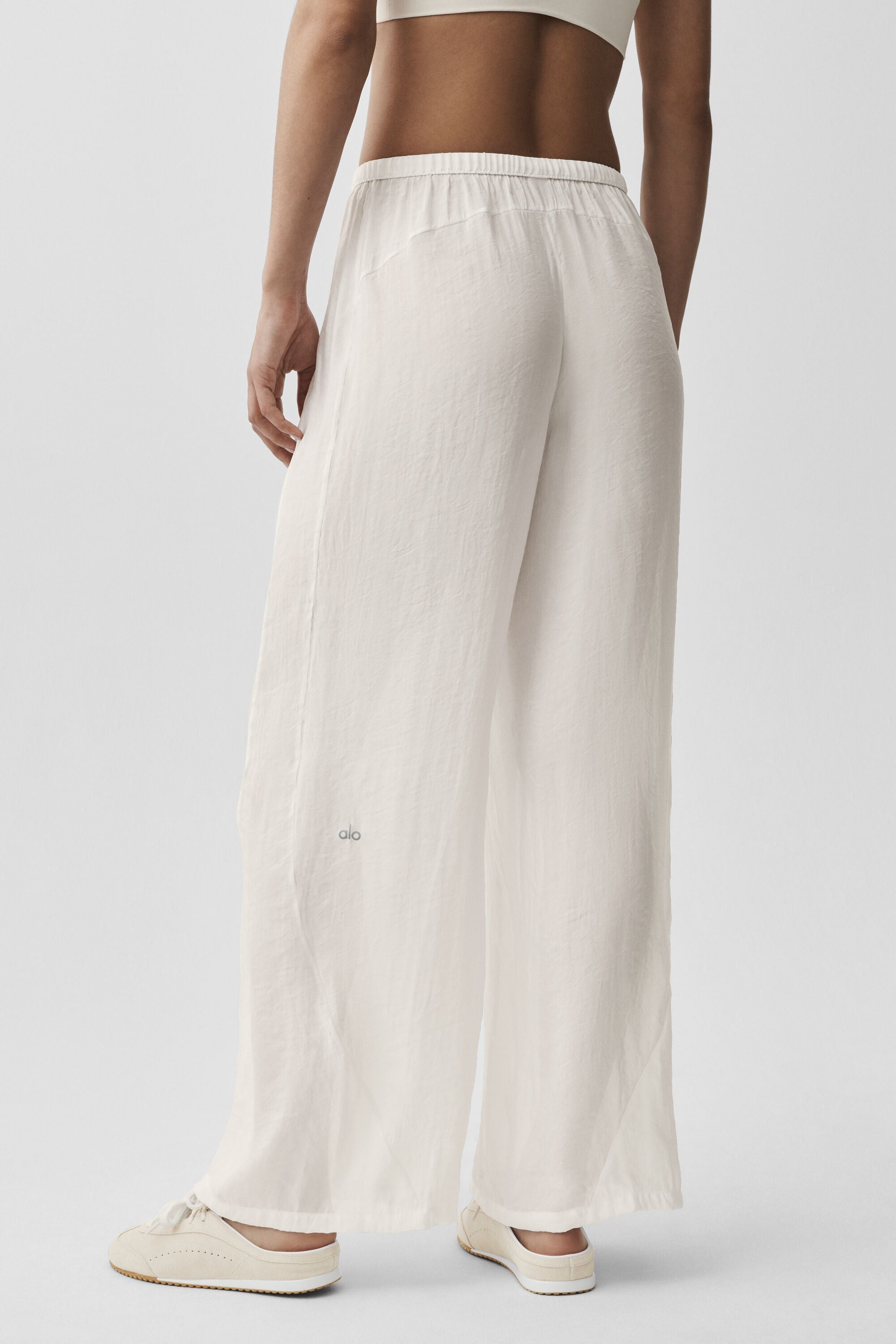Semi-Sheer Golden Hour High-Waist Straight Leg Pant - Ivory image 4