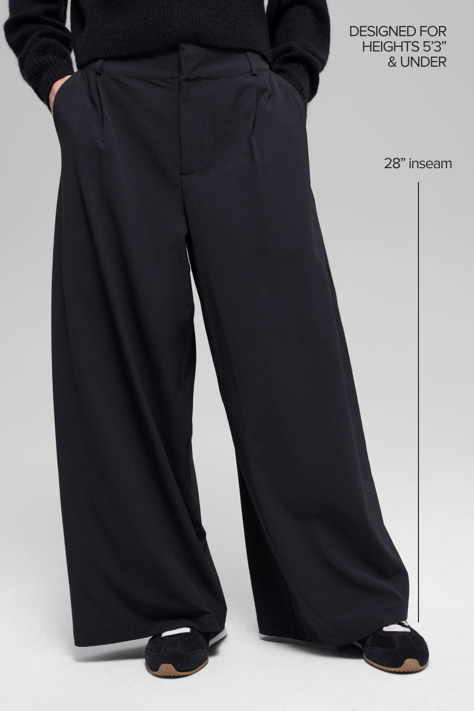 High-Waist Dreamscape Trouser (Short) - Black image 2