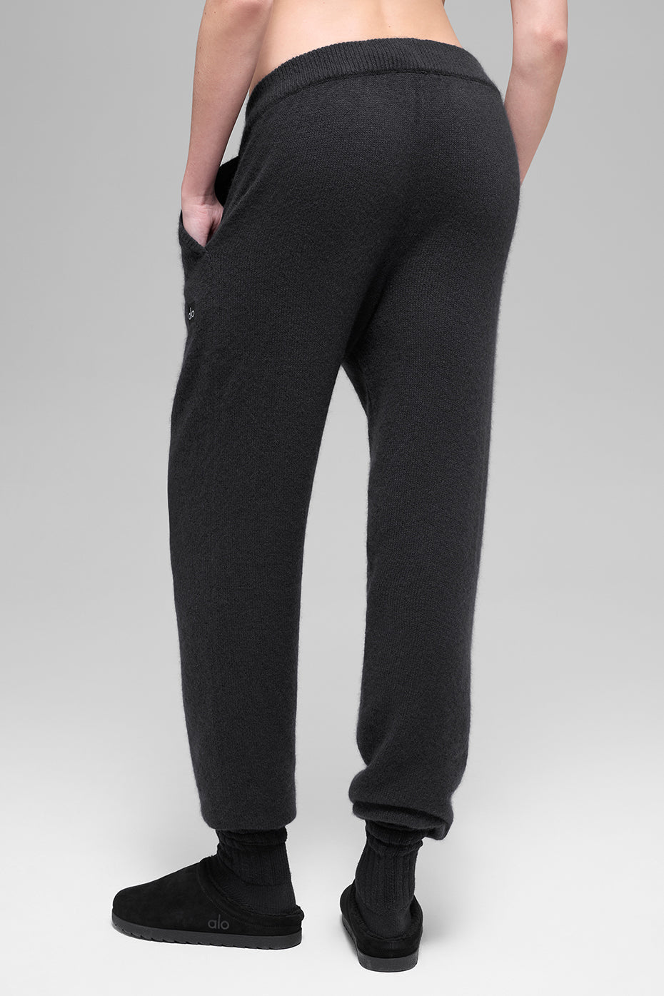 Wool Cashmere High-Waist New Class Jogger - Black image 3