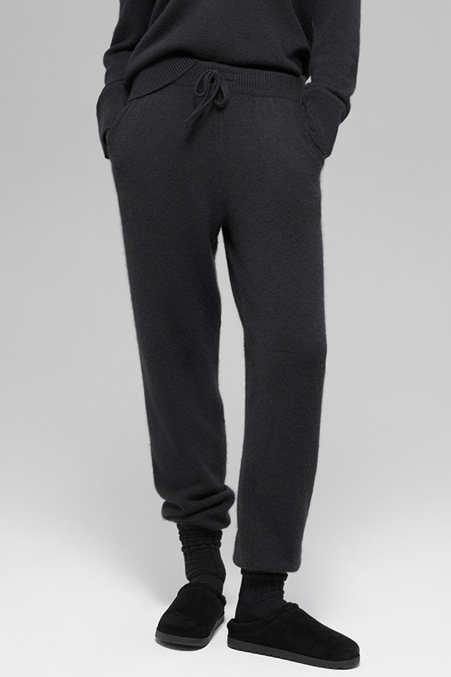 Wool Cashmere High-Waist New Class Jogger - Black image 1