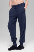 Wool Cashmere High-Waist New Class Jogger - Navy image 1