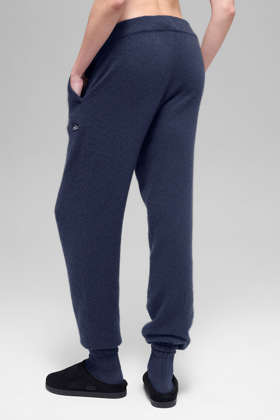Wool Cashmere High-Waist New Class Jogger - Navy image 2