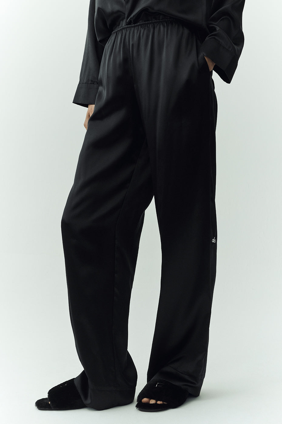 Silk Luminous Pant (Long) - Black image 2