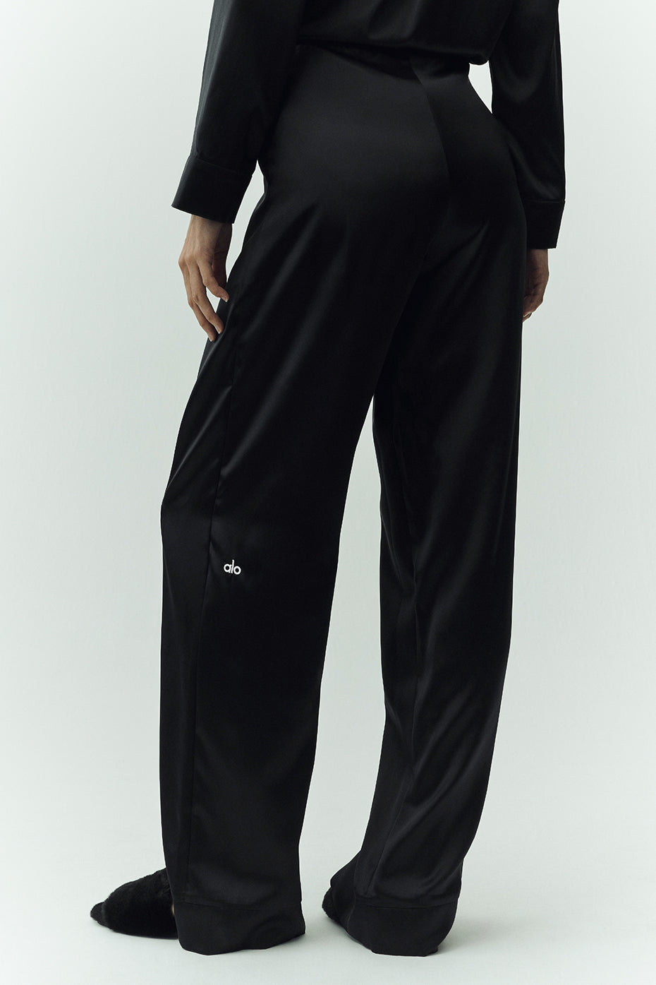 Silk Luminous Pant (Long) - Black image 4