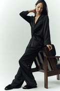 Silk Luminous Pant (Long) - Black image 1