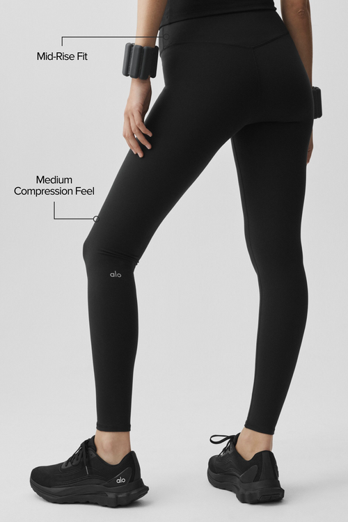 Airbrush Mid-Rise Legging - Black image 2