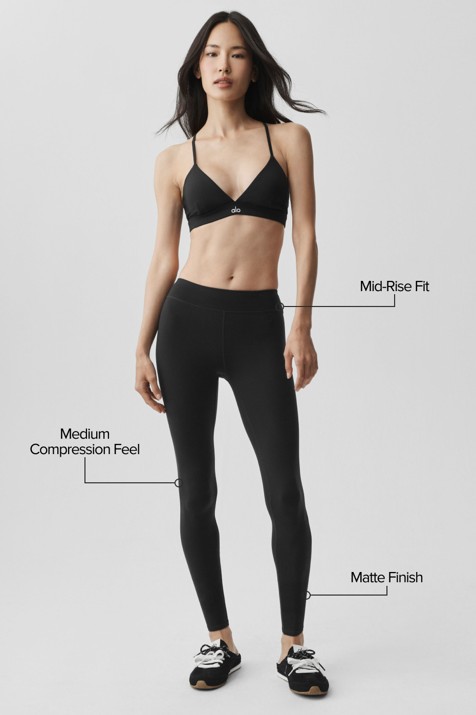 Airbrush Mid-Rise 7/8 Legging - Black image 2