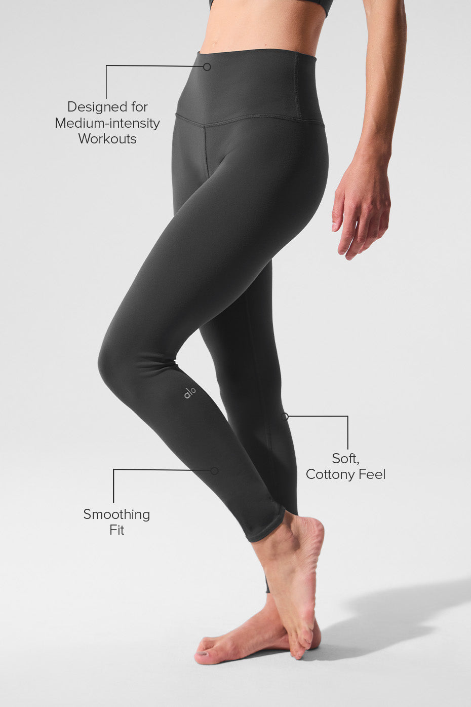 High-Waist Airbrush Legging - Anthracite image 2