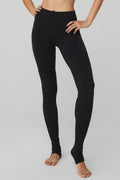 High-Waist Goddess Legging - Black/Black image 1