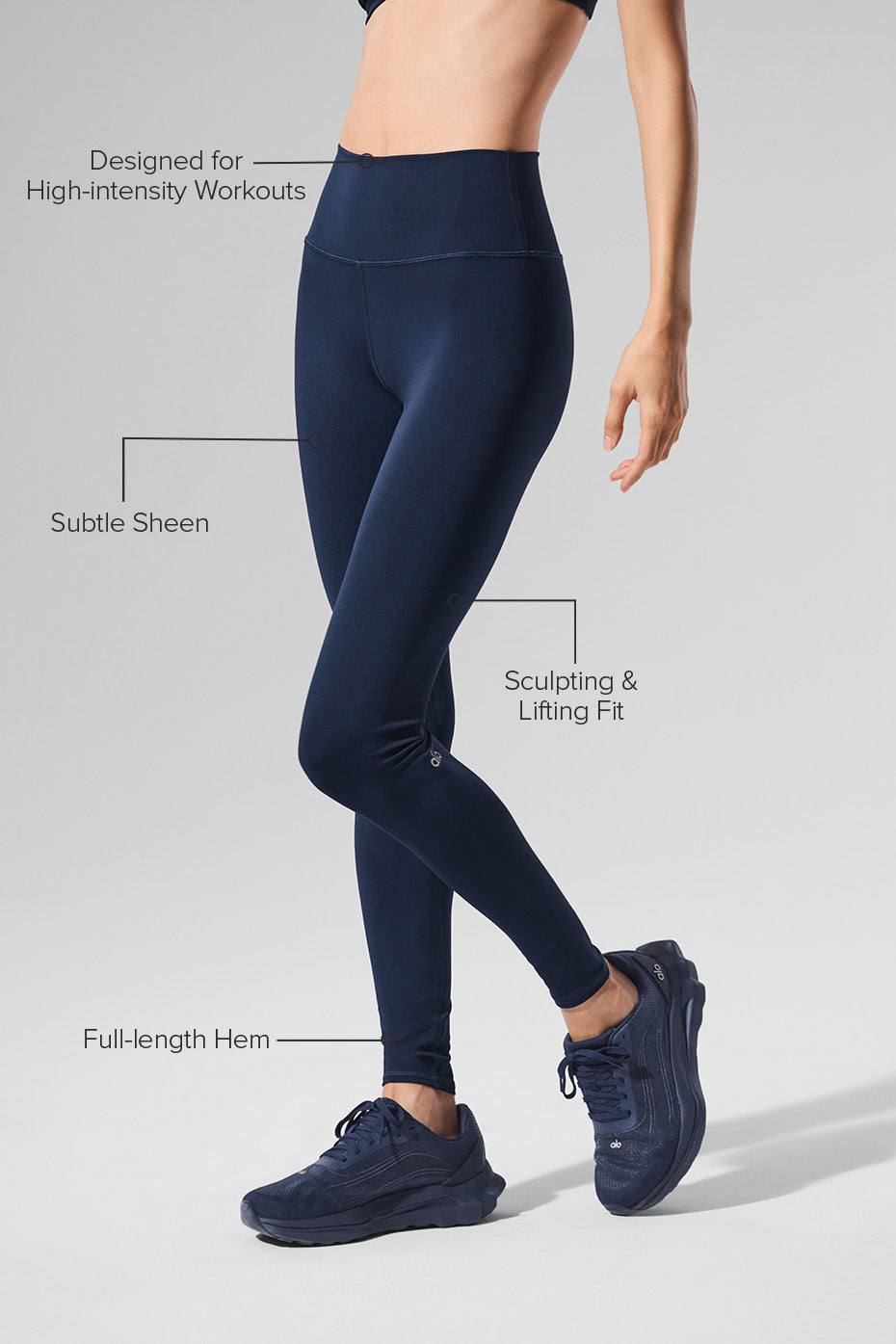 High-Waist Airlift Legging - Navy image 2