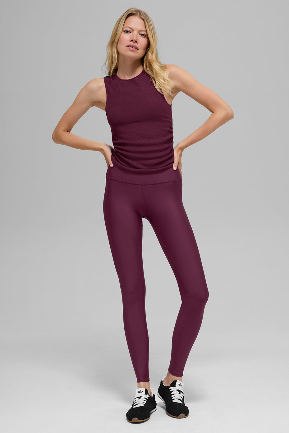 High-Waist Airlift Legging - Burgundy image 6