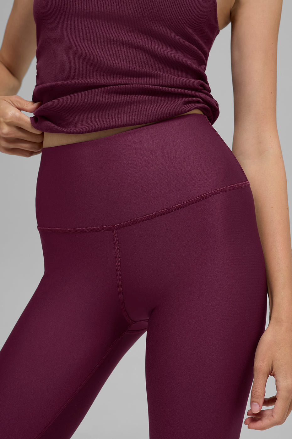 High-Waist Airlift Legging - Burgundy image 2