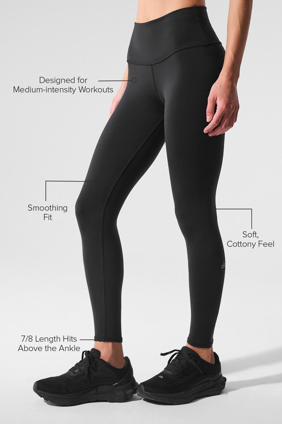 7/8 High-Waist Airbrush Legging - Black image 2