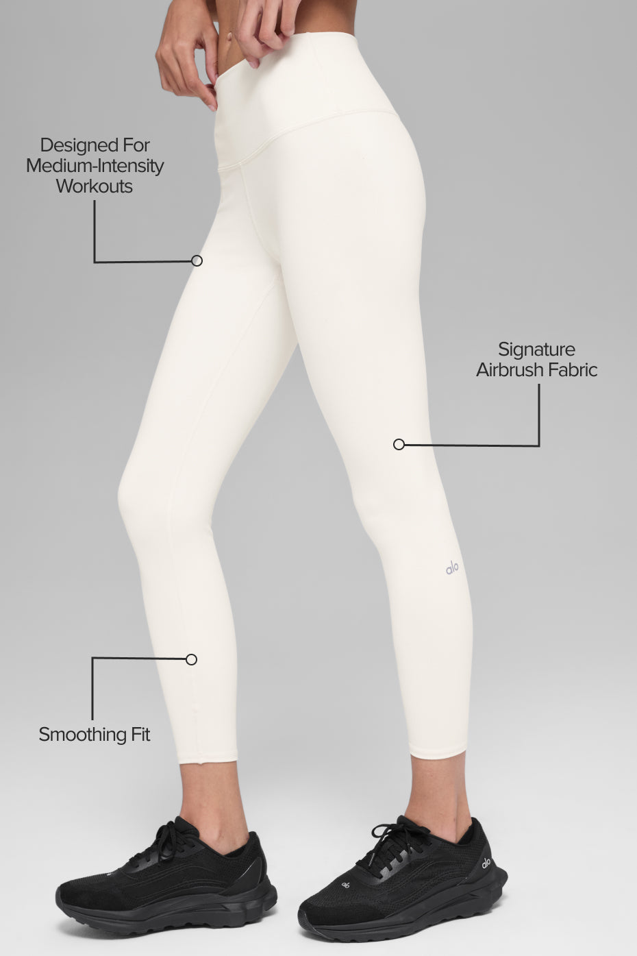 7/8 High-Waist Airbrush Legging - Ivory image 2