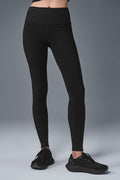 High-Waist Alosoft Lounge Legging - Black image 1
