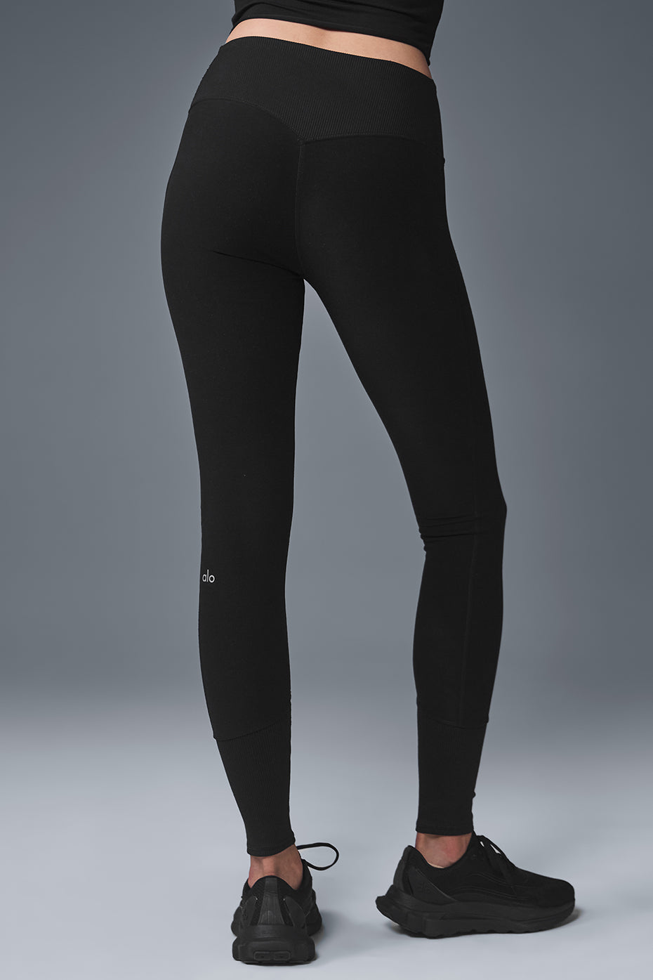 High-Waist Alosoft Lounge Legging - Black image 3