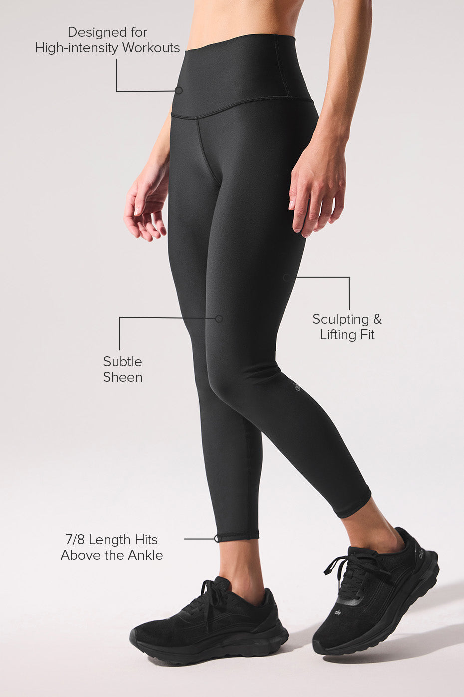7/8 High-Waist Airlift Legging - Black image 2